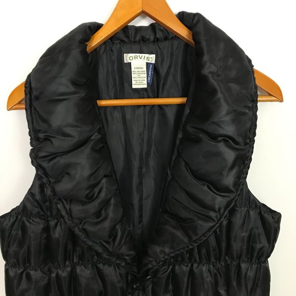 Orvis Jackets & Blazers - Orvis Passport Women Black Large Puff Zip Vest